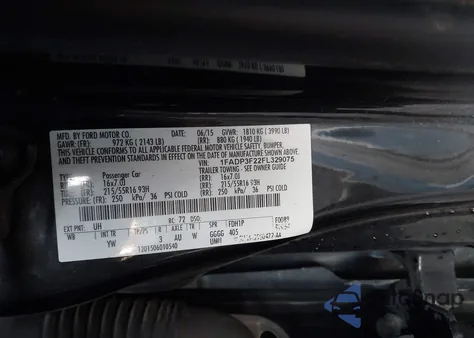 2015 Ford Focus Se from USA, damaged, VIN 1FADP3F22FL329075